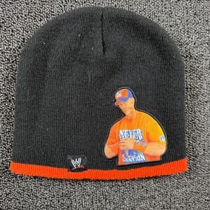 WWE John Cena Beanie Hat Black Orange Hustle Loyalty Respect 2010 OSFM Wrestling
